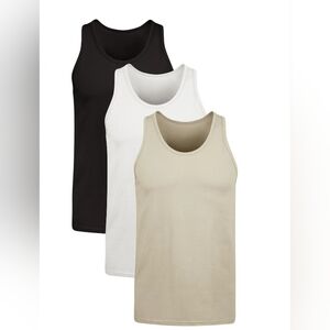 Hanes Original Mens Dyed Tank Stretch Cotton Tank 3 Pack